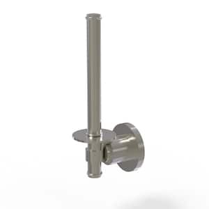 Washington Square Collection Upright Single Post Toilet Paper Holder in Satin Nickel