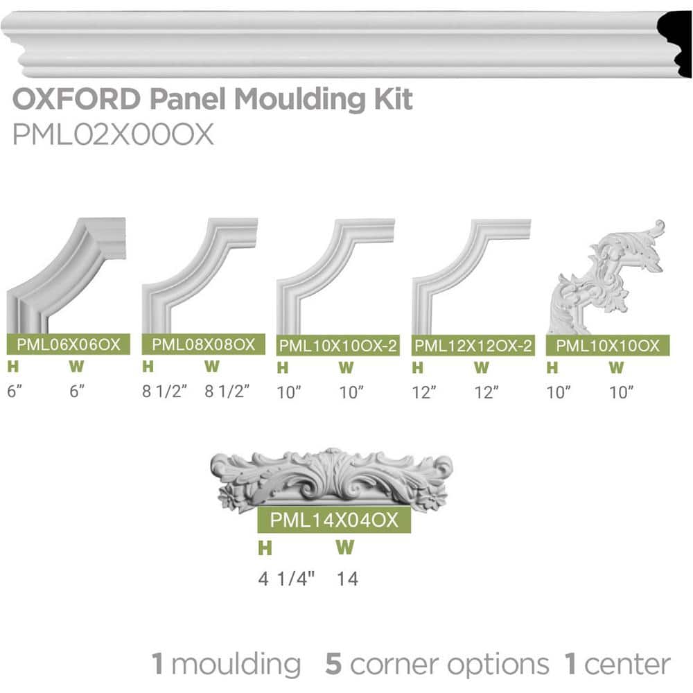 Gray Primed Polyurethane Geometric Panel Moulding Sample