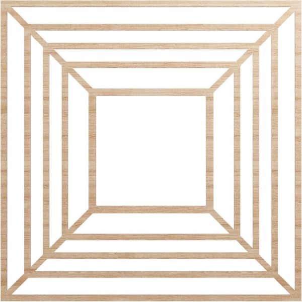 Ekena Millwork 0.25 in. x 38 in. x 38 in. Wood Medallion Moulding