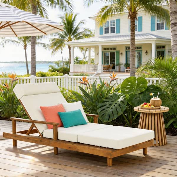 CHRISTOPHER KNIGHT HOME Preston Teak Finish Solid Wood Adjustable