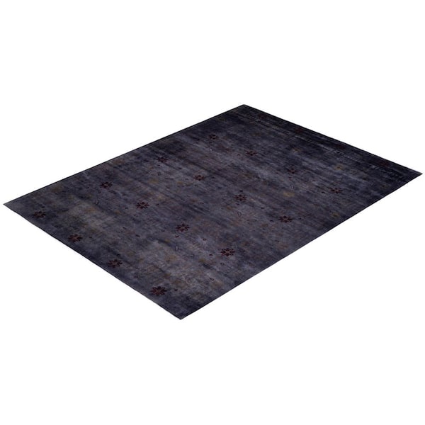 Overdyed Gray 10 ft. x 13 ft. 8 in. Wool Indoor Area Rug