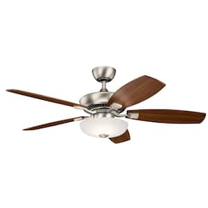 Canfield Pro 52 in. Indoor Brushed Nickel Downrod Mount Ceiling Fan with LED Bulbs with Wall Control Included