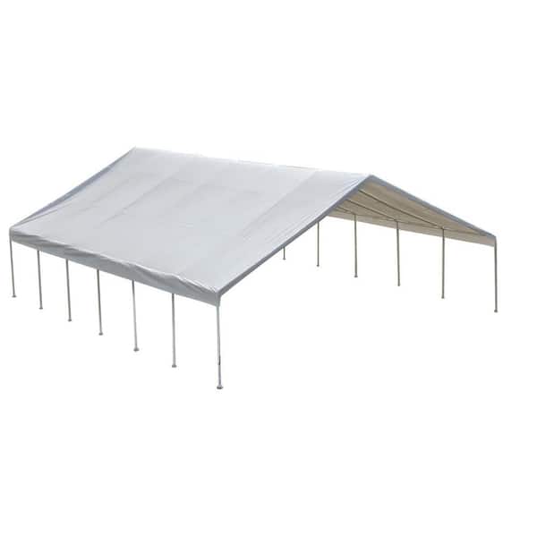 ShelterLogic 30 ft. W x 40 ft. D Ultra Max Industrial Canopy in White with Steel Frame and Best-in-Class Swedged Pipes