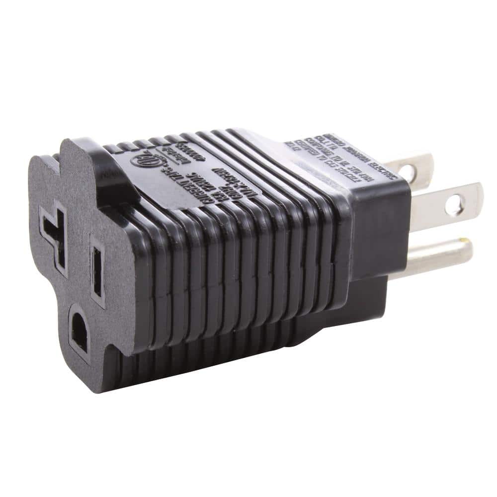 Plug Adapter 15 Amp Household Plug to 20 Amp T-Blade Female Outlet Adapter (NEMA 5-15P to 5-15/20R) price history on PriceWatchPro