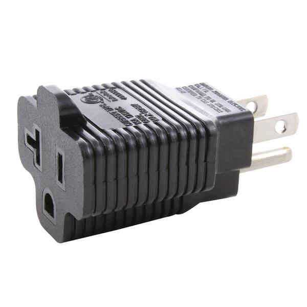 thumbnail image 2 of AC WORKS AD1308-FG IEC C14 To NEMA 5-15R Adapter With Mounting Holes 2 of 4