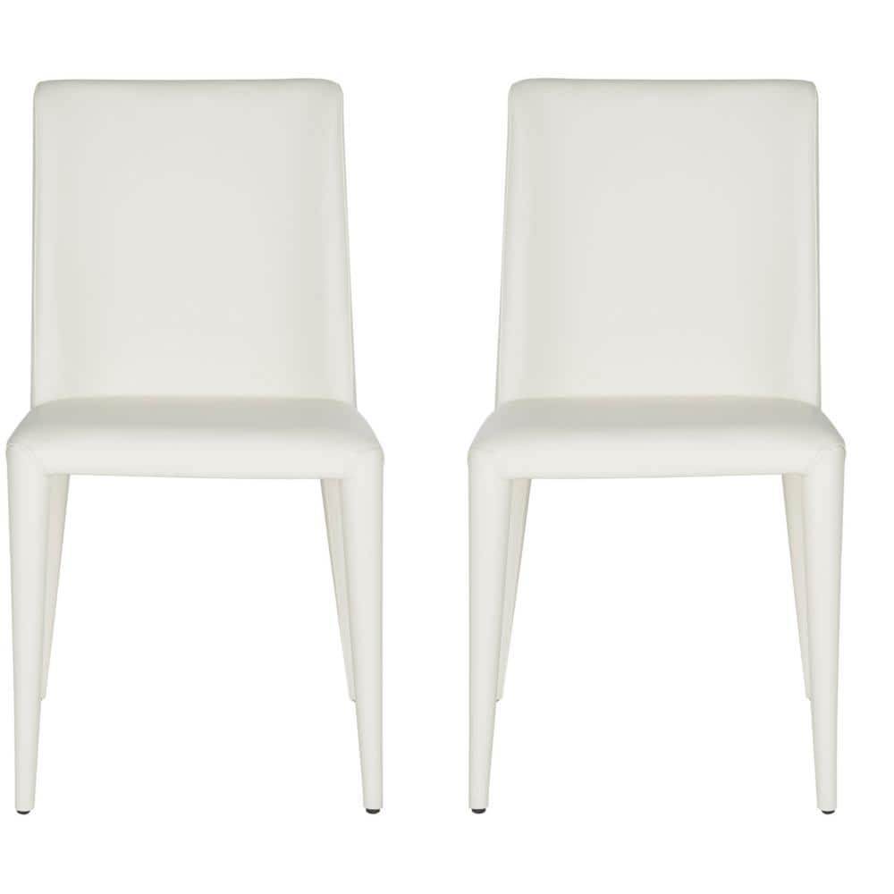 SAFAVIEH Garretson White Dining Chair (Set of 2) FOX2019ASET2 The
