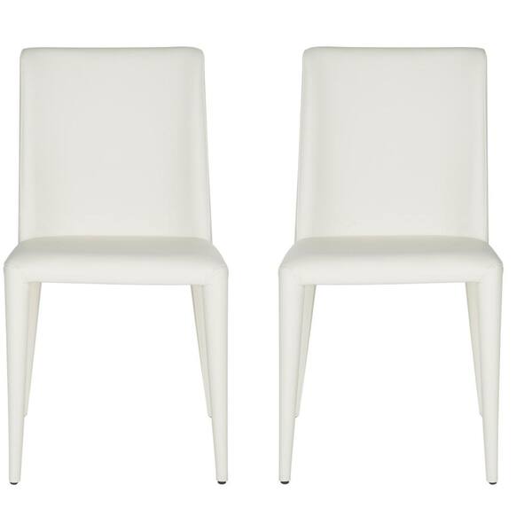 SAFAVIEH Garretson White Dining Chair (Set of 2) FOX2019ASET2 The