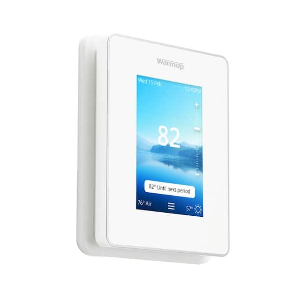 WARMUP 6iE Smart Learning Energy Efficent Thermostat with Wi-Fi in Cloud White
