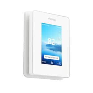 6iE Smart Learning Energy Efficent Thermostat with Wi-Fi in Cloud White
