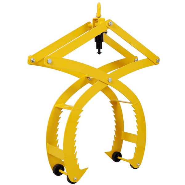 Automatic Grip and Release Log Tongs, 360° Swivel Lifting Tongs with 4 Claws 25 in. Open, for Forklift, ATV, Tractor