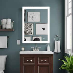24 in. x 32 in. Wall Bathroom Vanity Mirror, Back and Front-lit LED Light, Anti-Fog, Dimmable, Rectangular, Frameless