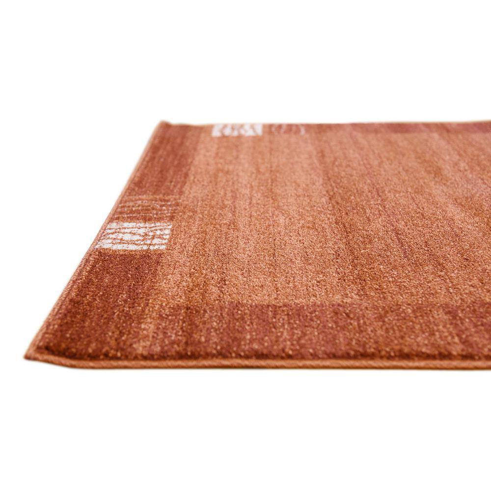 Red Geometric Tufted Washable Rectangular Area Rug