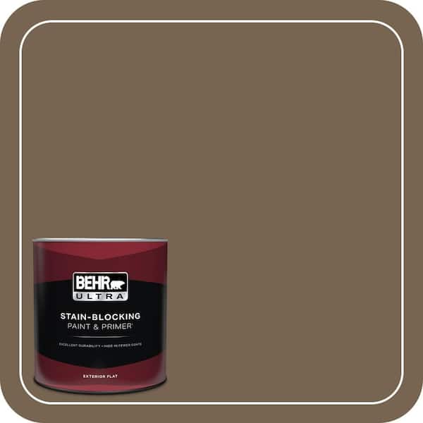 BEHR ULTRA 1 qt. #BNC-35 Ground Pepper Flat Exterior Paint & Primer