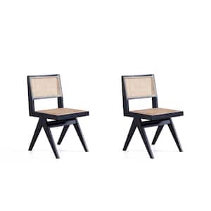 Hamlet Black and Natural Cane Dining Side Chair (Set of 2)