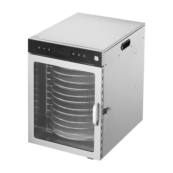 Rotary Food Dehydrator Machine, 12 Stainless Steel Trays, 800W Electric Food Dryer with Adjustable Temperature & Timer