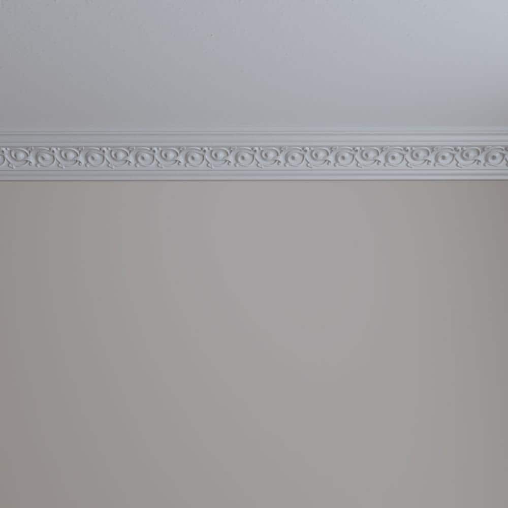 Versailles White Polyurethane Crown Moulding 94.5 inches