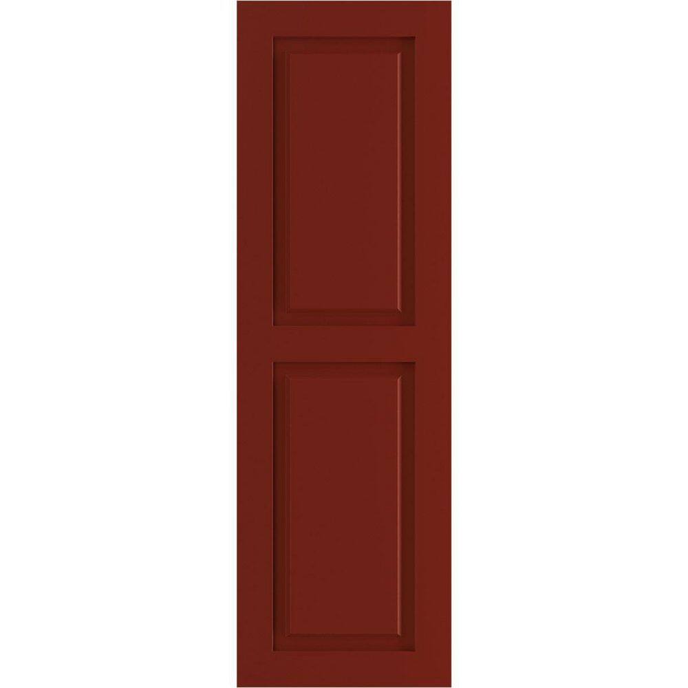 "12"" x 37"" True Fit PVC Two Equal Raised Panel Shutters, Pepper Red (Per Pair)" price history on PriceWatchPro