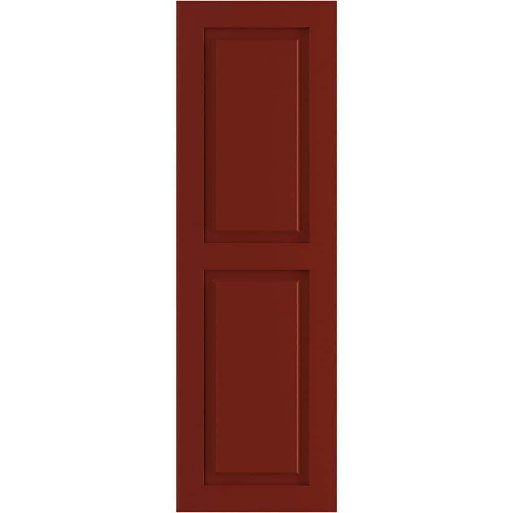 "18"" x 38"" True Fit PVC Two Equal Raised Panel Shutters, Pepper Red (Per Pair)" price history on PriceWatchPro