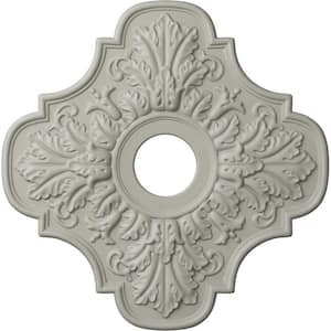 1 in. x 17-3/4 in. x 17-3/4 in. Polyurethane Peralta Ceiling Medallion, Pot of Cream