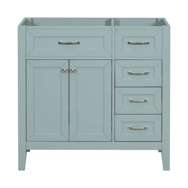OLUMAT 35.5 in. W x 17.7 in. D x 35 in. H Bath Vanity Cabinet without Top in Green