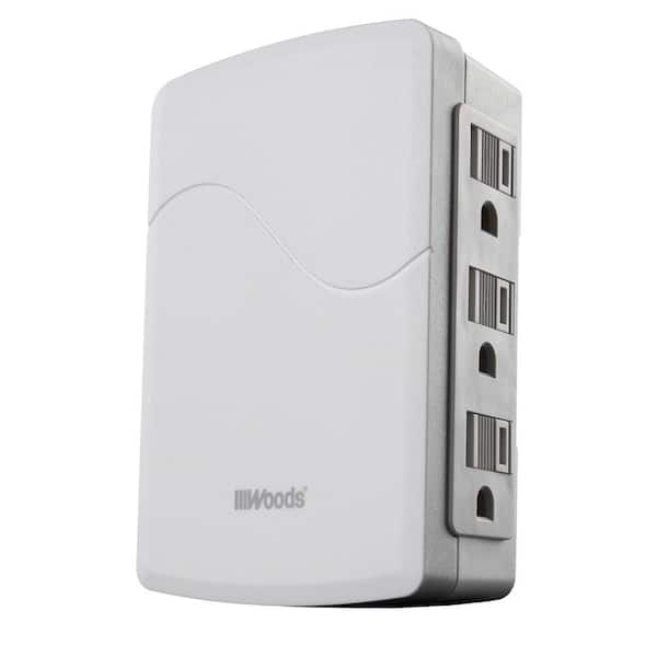 Woods 6-Outlet Side Entry Wall Tap with Phone Cradle