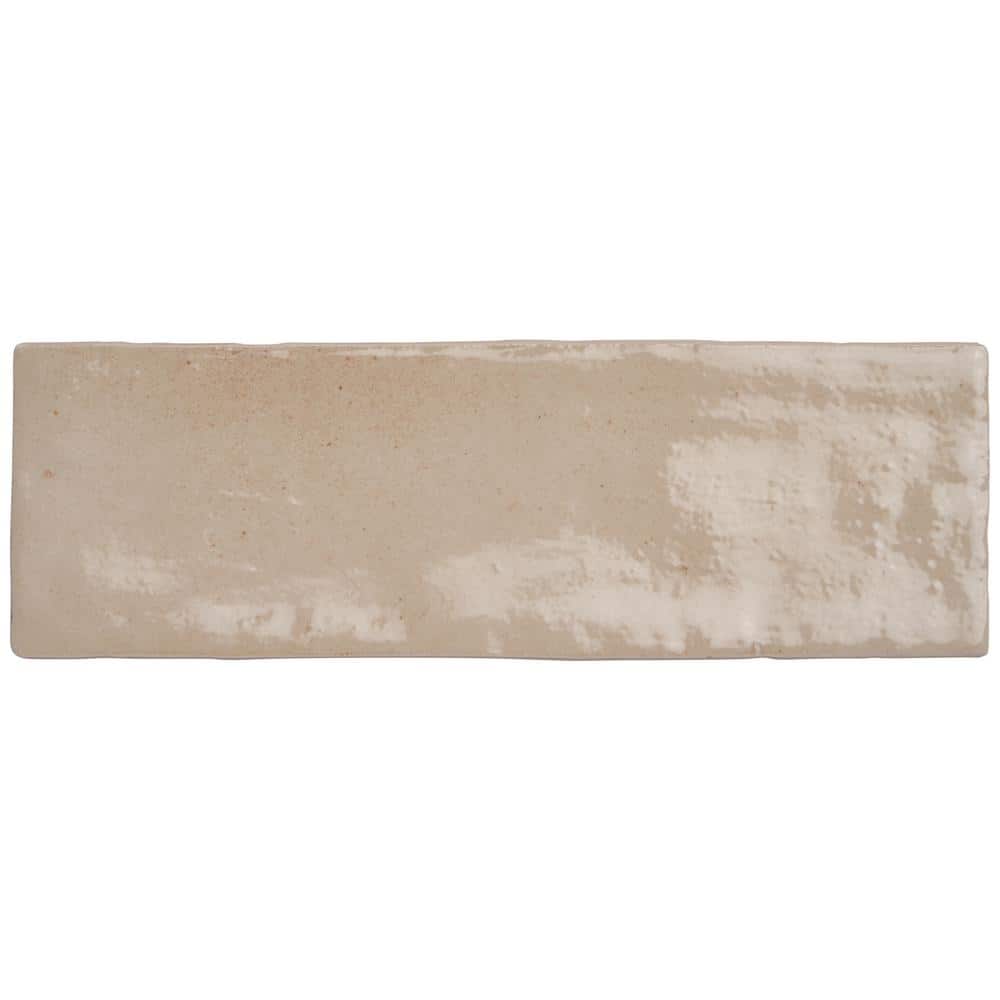 Beige 3" x 8" Glazed Ceramic Subway Wall Tile