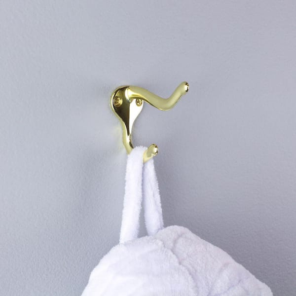 Bright Brass Coat and Hat Hook
