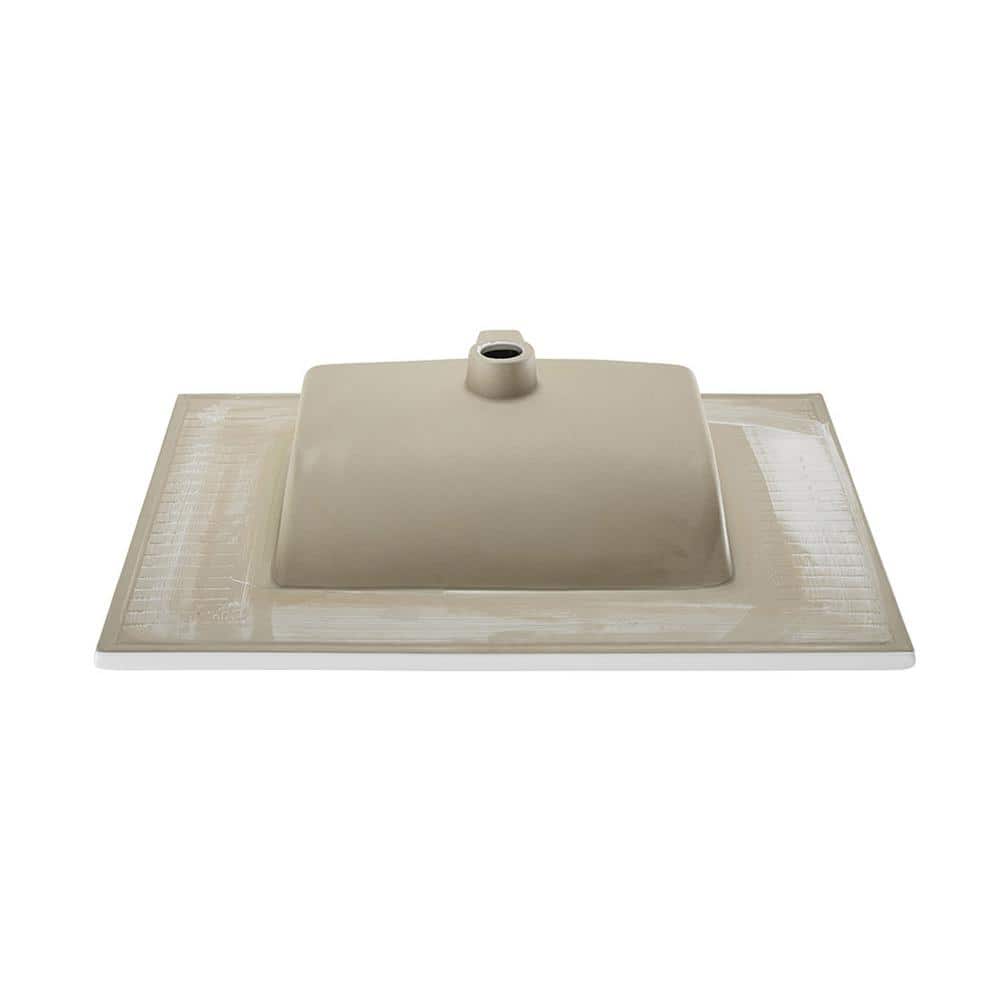30" White Ceramic Vanity Sink Top