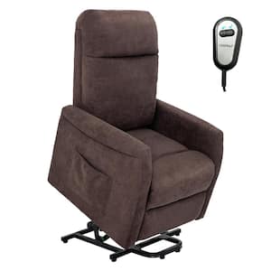 Brown Power Lift Recliner Chair for Elderly Living Room Chair w/Remote Control