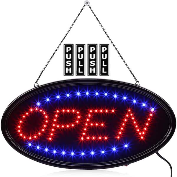 Afoxsos 3-Piece LED Open Closed Sign Set Electronic Neon Display
