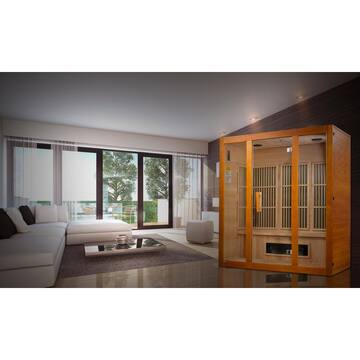 Maxxus Alpine Lifesauna 3-Person Upgraded Infrared Sauna with 7 Dual Tech Infrared Heaters and Chromotherapy MX-J306-02S HD2