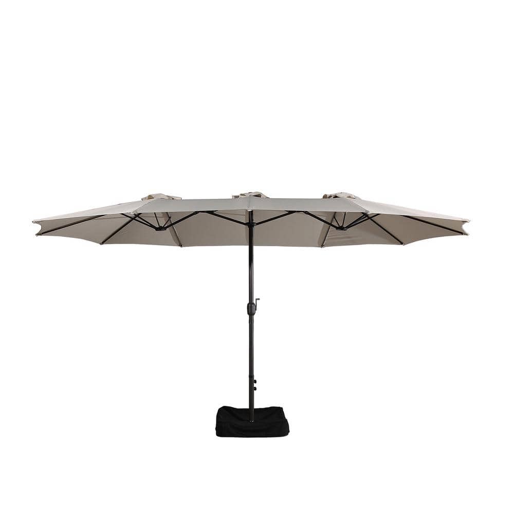 15 ft. Double-side Designed Fade Resistant and UV Resistant Patio Market Um