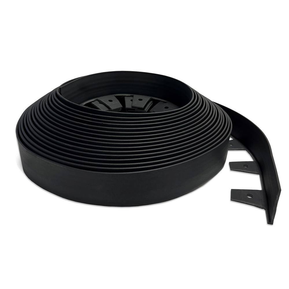 Vigoro 60 ft. x 2.5 in. Black Plastic NoDig Edging Tall Wall 322160HD