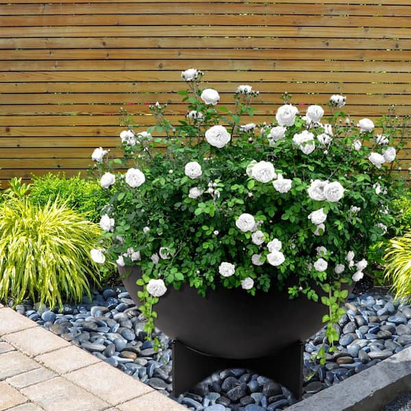 SRLSTRAIGHTTYPE PLANT POT-Lvaliemカタチ製作所 RTS Home Accents 36 in. Dia x 24 in. Large Solerno Graphite