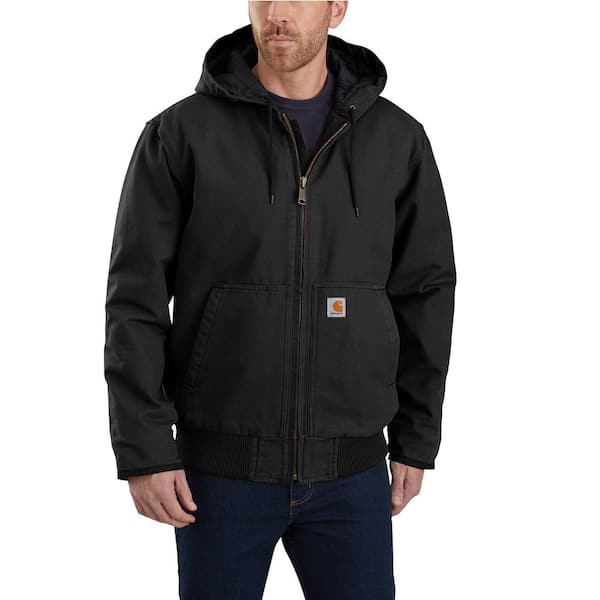 Carhartt Men's Large Black Cotton Duck Active Jacket
