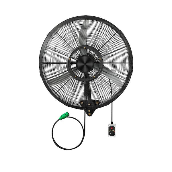 20in. 4-Speed Oscillating Industrial Outdoor/Patio Wall Mount Misting Fan
