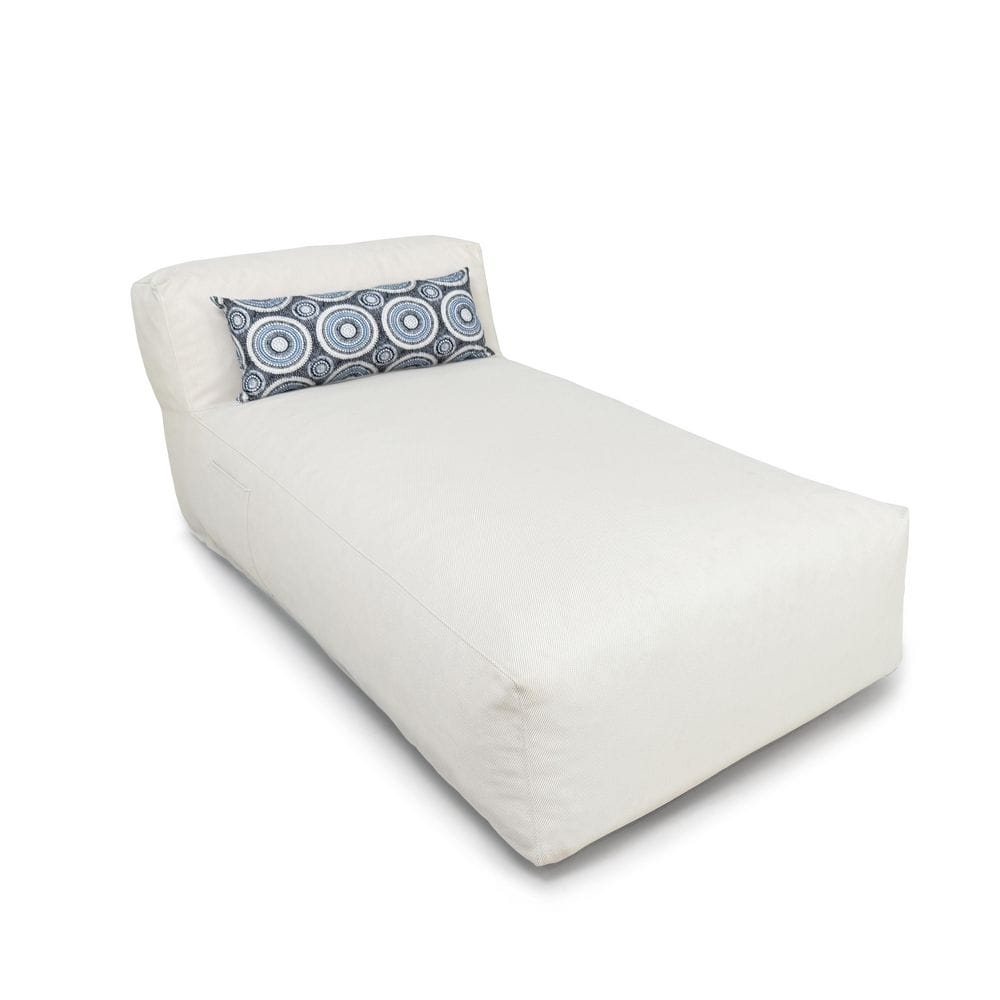 1-Piece Beige Outdoor Bean Bag Chaise Lounge price history on PriceWatchPro