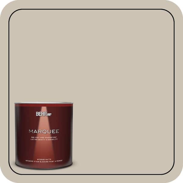 BEHR MARQUEE 1 qt. #PPU5-08 Sculptor Clay One-Coat Hide Matte Interior Paint & Primer