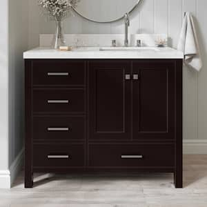 Cambridge 42 in. W x 21.5 in. D x 34.5 in. H Freestanding Bath Vanity Cabinet Only in Espresso