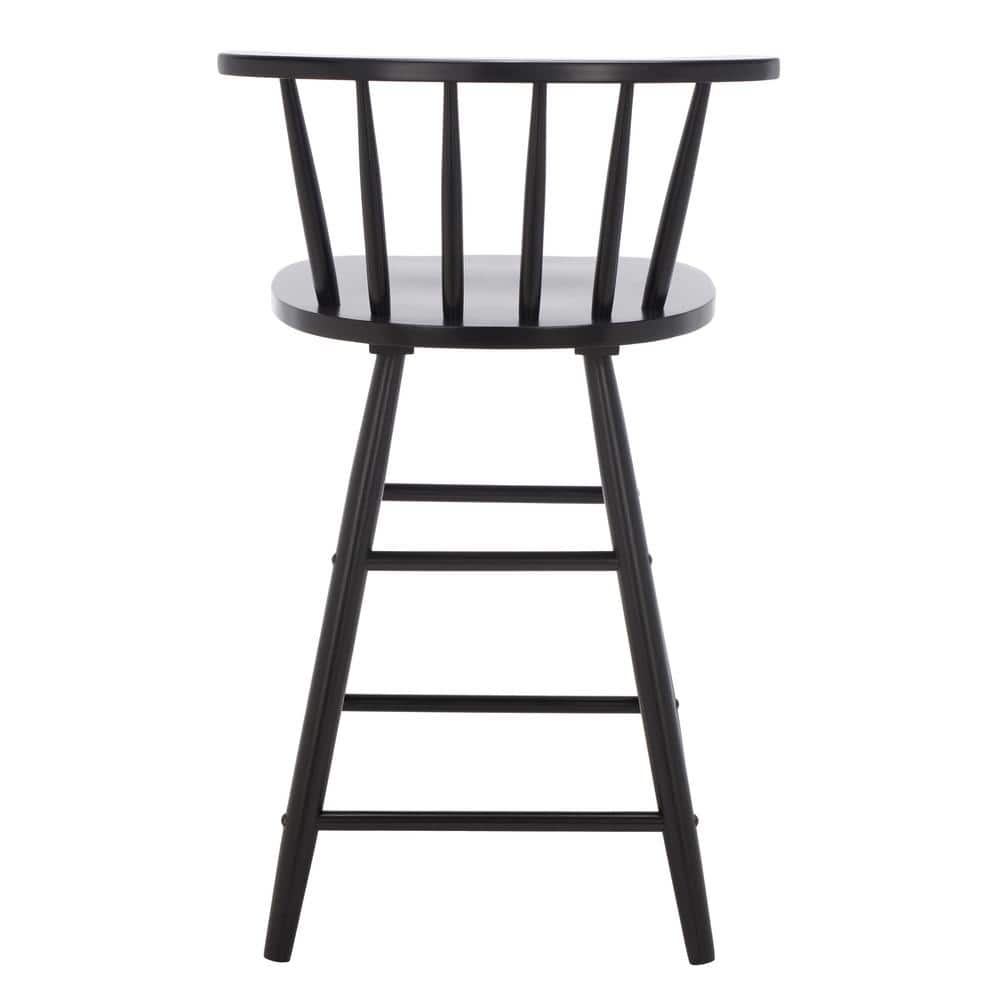 Jay Black Wood and Metal Counter Stool