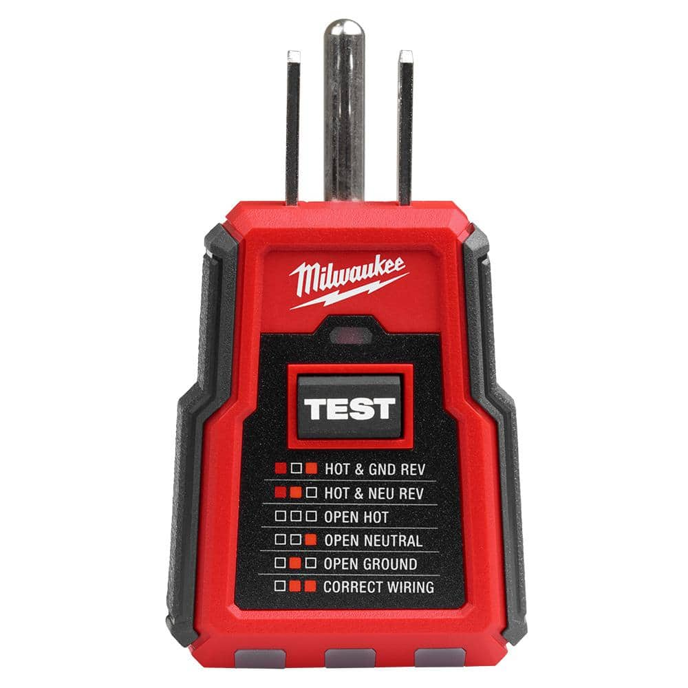 Milwaukee GFCI Receptacle Tester 2223-20 - The Home Depot