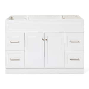 Hamlet 48 in. W x 21.5 in. D x 34.5 in. H Freestanding Bath Vanity Cabinet without Top in White