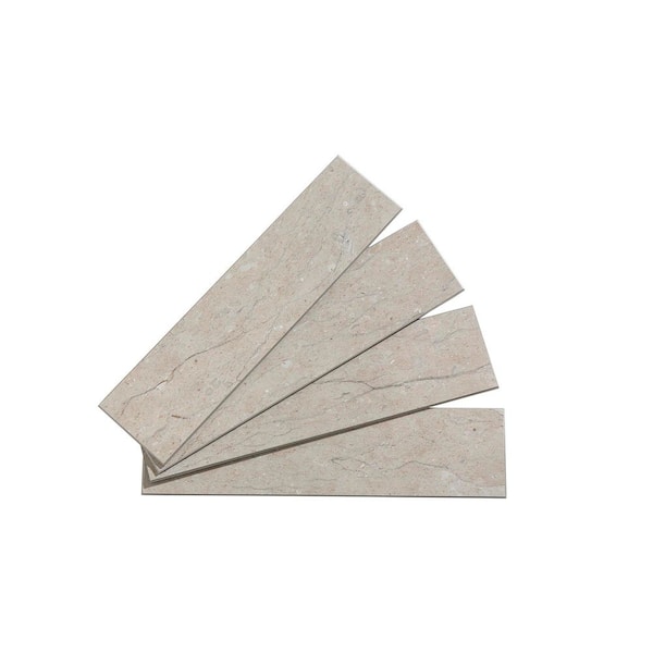 Aspect Collage 3 in. x 12 in. PVC Peel and Stick Tile in Foggy Mist (Pack of 4/ 1 sq. ft. Per Pack)