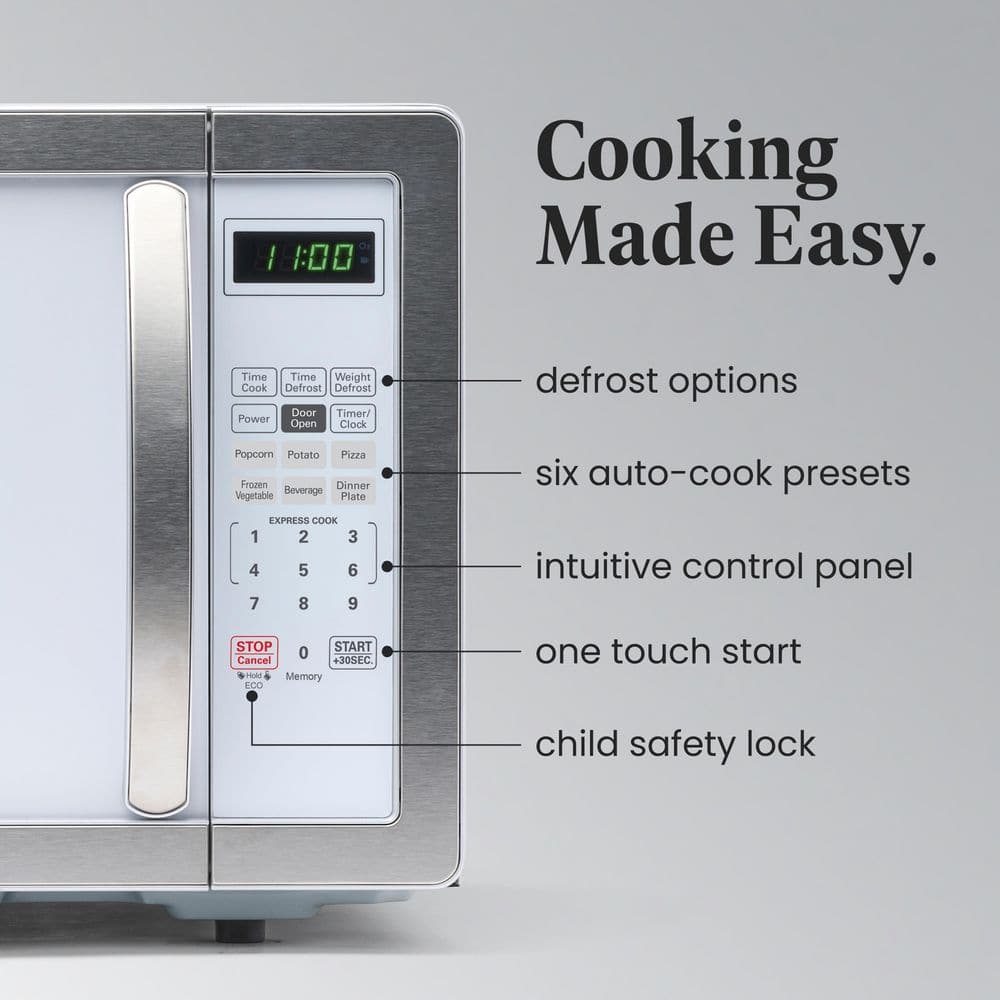 Platinum White 1.1 cu. ft. Touch Control Microwave Oven