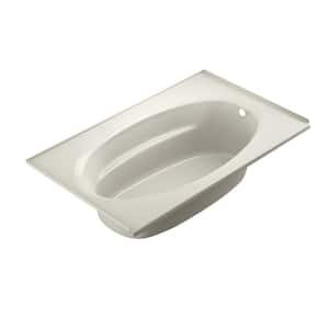 SIGNATURE 72 in. x 42 in. Rectangular Soaking Bathtub with Right Drain in Oyster
