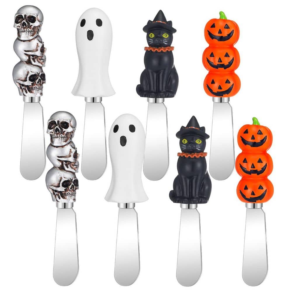 8-Piece Halloween Cheese Spreaders, Spooky Stainless Steel Butter Knife for Cream, Cheese, Butter, and Jam price history on PriceWatchPro