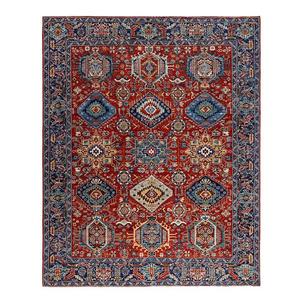 Serapi Red 8 ft. x 10 ft. Tribal Wool Indoor Area Rug