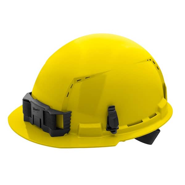 Milwaukee BOLT Yellow Type 1 Class C Front Brim Vented Hard Hat with 4-Point Ratcheting Suspension (5-Pack)