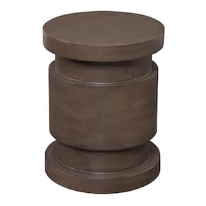 Duke Mocha Brown Wood Round End/Side Table