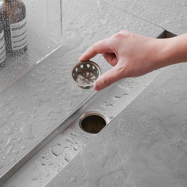 Hidden Shower Drain Square Shaped Stainless Steel